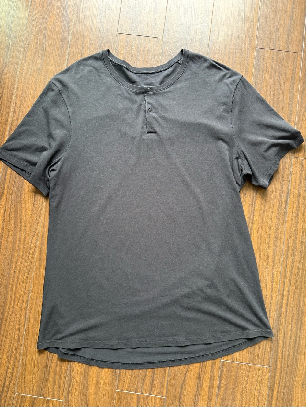 Lululemon Black Short-Sleeve Henley Tee